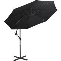 Outsunny Cantilever Umbrella Parasol Hanging Banana Steel Black 3M Patio