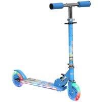 HOMCOM Kids Scooter, with Lights, Music, Adjustable Height, Foldable Frame, for Ages 3-7 Years - Blue