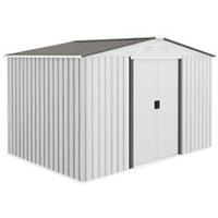 Outsunny 9 X 6FT Outdoor Storage Garden Shed, Galvanised Metal, Silver