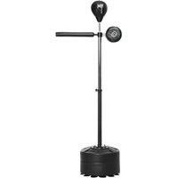 SPORTNOW Free Standing Speed Bag, Height Adjustable Boxing Punching Bag with Stand, Reflex Bar, Punching Pad and Suction Cup Base for Adults & Teenagers
