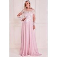 Mesh & Lace Embroidered Bodice Maxi
