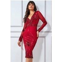 Scalloped Hem Starburst Midi Dress