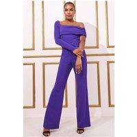 One Shoulder Scuba Jumpsuit