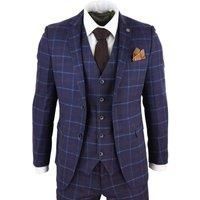 3 Piece Wool Check Retro Suit