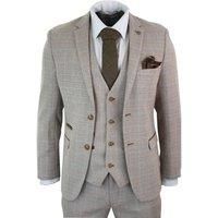 3 Piece Tweed Check Vintage Retro Suit