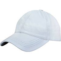 Infinity Leather Unisex Real Nappa Leather Adjustable Golf Snapback Plain Baseball Cap Hat in White