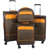 Brown Luggage Suitcase Set Cabin Cosmetic Bag Expandable Travel Trolley Cases