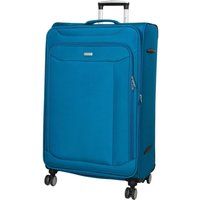 Lightweight Teal Suitcases 4 Wheel Luggage Travel Cases TSA Soft Cabin Nylon Bag