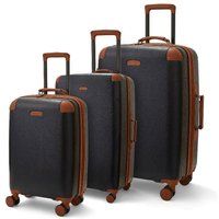 Infinity Leather Carnaby ABS Hard Shell Classic Suitcase Cabin Luggage in Black | Size: Medium