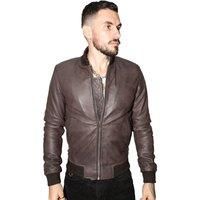 Retro Varsity Leather Bomber Jacket-Pretoria