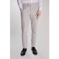HARRY BROWN Giacomo Slim Fit Cotton Linen Suit Trousers in Grey 42R