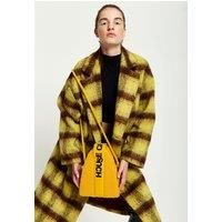 Abstract Shape Cross Body Bag In Teddy Mustard