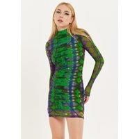 House Of Holland Abstract Snake Print Mini Dress