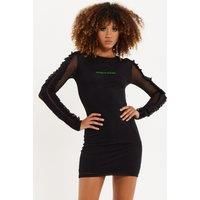 Mesh Mini Dress in Black