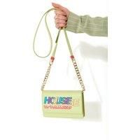House Of Holland Printed Bag In Green