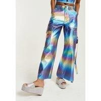 Metallic Rainbow Cargo Trousers