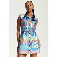 Metallic Rainbow Mini Dress