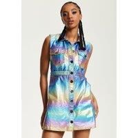 Metallic Rainbow Mini Dress