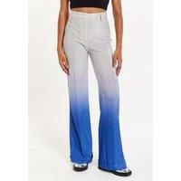 Ombre Shimmer Trousers In Blue And Silver