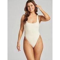 South Beach Crinkle Scoop Swimsuit - Cream