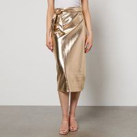 Never Fully Dressed Jaspre Faux Leather Midi Skirt - UK 18