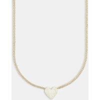 Iced Heart Necklace - Gold