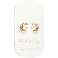 Katie Loxton Malachite Earring , Gold , Earring