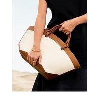 Katie Loxton Siena Canvas Tote Bag - Cognac