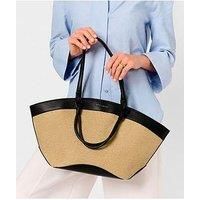 Katie Loxton Riviera Raffia Tote Bag - Raffia Black
