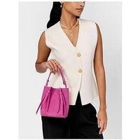 Katie Loxton Celina Mini Suedette Bucket Bag - Magenta Suedette