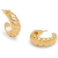 Katie Loxton Harper Twist Waterproof Gold Hoop Earrings