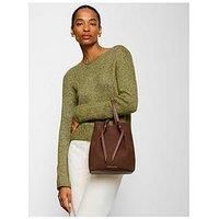 Katie Loxton Celina Suedette Bucket Bag - Dark Chocolate