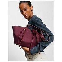 Katie Loxton Celina Faux Suede Small Tote Bag - Cherry Faux Suede
