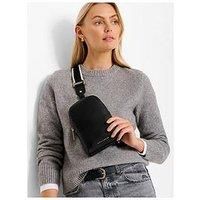 Katie Loxton Kaite Canvas Strap Sling Bag - Black