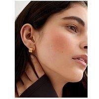 Katie Loxton Hanna Huggie Hoop Earrings , Gold Coated , 1.4Cm X 0.8Cm X 1.4Cm