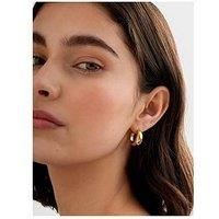 Katie Loxton Ayla Hoop Earrings , Gold Coated , 2.8Cm X 0.8Cm X 2Cm