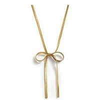 Katie Loxton Amelie Bow Necklace , Gold Coated , 45Cm + 5Cm Extender