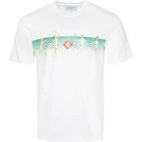 Casablanca Playful Stripes Design White T-Shirt