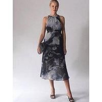 Religion Halterneck Destiny Midi Mist Dress - Grey