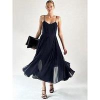 Religion Jewell Mini Spaghetti Strap Dress - Navy