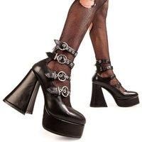 LAMODA Women/'s Interstellar Court shoe, Black Pu, 3 UK