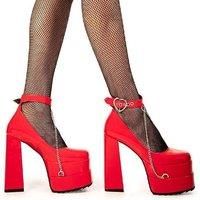 LAMODA Women/'s Sweetheart Court shoe, Red Patent, 4 UK