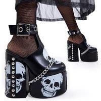 LAMODA Women/'s Hidden Closet Court Shoe, Black Skull, 7 UK