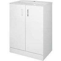 Bathroom Vanity Unit with Comite Basin Gloss White 606mm x 390mm x 806mm (792PC)