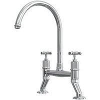 ETAL Alton Deck-Mounted Cross Head Bridge Mixer Chrome (910JL)