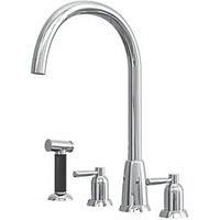ETAL Cuthbert Dual Lever 4 Tap-Hole Kitchen Tap with Rinse Chrome (916JL)
