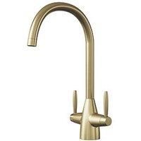 ETAL Astrid Dual Lever Kitchen Mixer Brushed Brass (788JL)