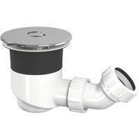 TOP-FIX Easy Fit Shower Tray Waste 90mm with Elbow - Chrome - SHW-TOP-01-CH