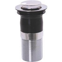 Top-Fix Unslotted Push Button Basin Waste Chrome 60mm (704VN)