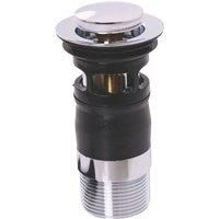 Top Fix Chrome Basin Click Clack Waste Slotted With Overflow With Key